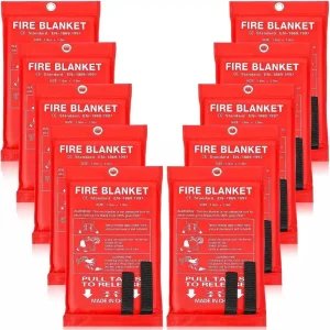 10 PACK FIRE BLANKET Fiberglass Hero Emergency Home Retardant Prepared 39''x39''