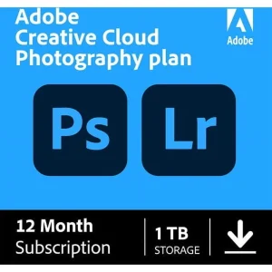 Adobe Creative Cloud Photography Plan 1TB storage Windows