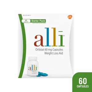 Alli Orlistat Weight Loss Supplement Capsules Starter Pack, 60 Mg