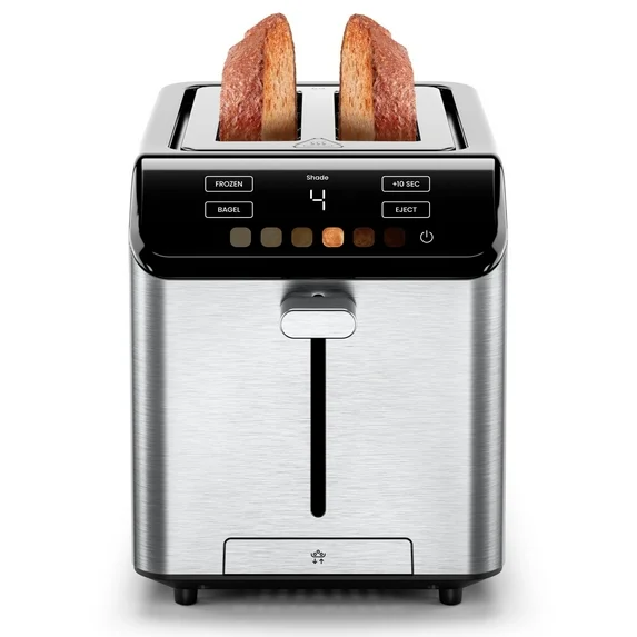 Chefman Smart Touch 2 Slice Digital Toaster with 6 Touchscreen Shade Settings – Stainless Steel