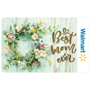 Chic Wreath Best Mom Walmart Gift Card