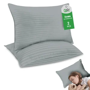Gogreen Kids Size Bed Pillows Set of 2 - Premium Down Alternative Cooling Pillows