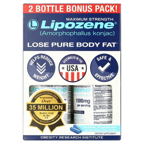 Lipozene Amorphophallus Konjac Maximum Strength Weight Loss Pills