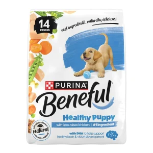Purina Beneful Healthy Puppy with Farm-Raised Chicken, Natural High Protein Dry Puppy Food