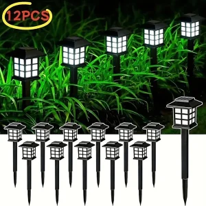 Mibote Solar Outdoor Lights,12 Pcs LED Solar Lights Outdoor Waterproof