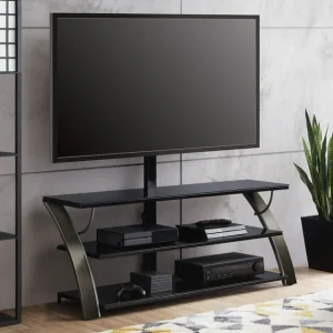 Whalen Payton 3-in-1 Flat Panel TV Stand for TVs up to 65", Charcoal
