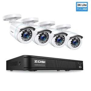 ZOSI H.265+ 3K Lite Security Camera System, 8CH 5MP Lite DVR
